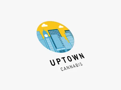Uptown Cannabis Logo brandidentity branding branding design business logo business logo design cannabis business cannabis logo design illustration logo logo design logo mockup retailer logo town illustration uptown