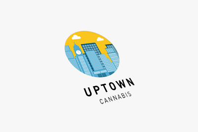 Uptown Cannabis Logo brandidentity branding branding design business logo business logo design cannabis business cannabis logo design illustration logo logo design logo mockup retailer logo town illustration uptown