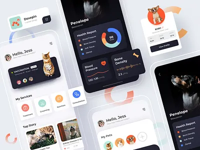 Pet Care App animal app design mobile mobile app mobile app design mobile design pet pet care pets ui ux