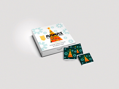 almaz sweetbox new year design design print vector