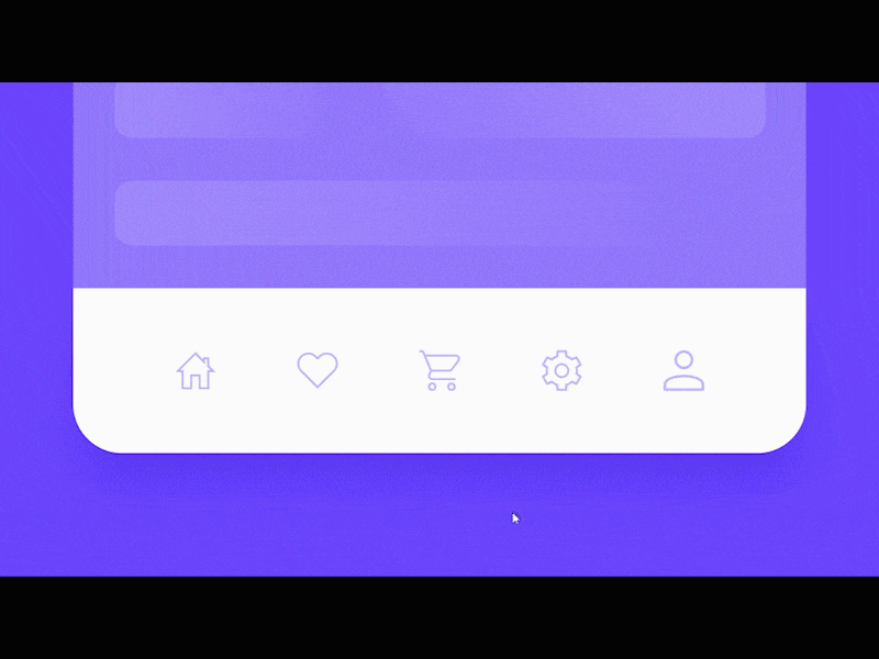 Animate Bottom Bar animation app bar bottom bottom bar design figma figma design illustration prototype prototype animation ui vector