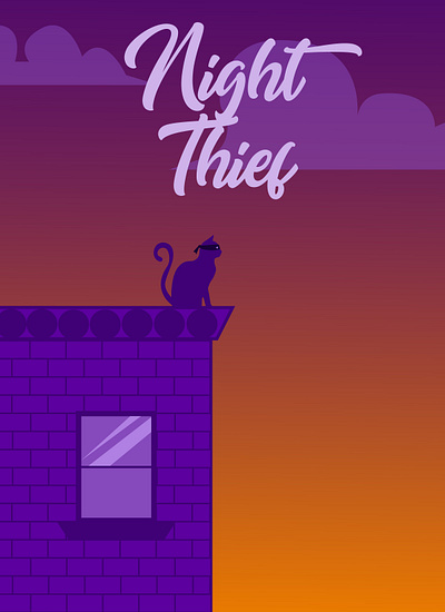 Night Theif cat creativity design fun illustration illustrator story vector