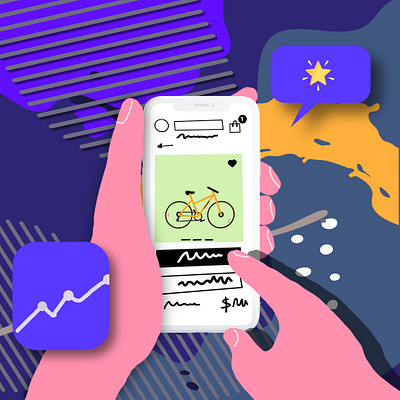 eCommerce SEO Illustration abstract bootstrap4 design ecommerce illustration landing page seo agency wordpress