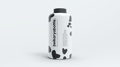 Milk Bottle Design Mockup brand branding design milk minimal mockup