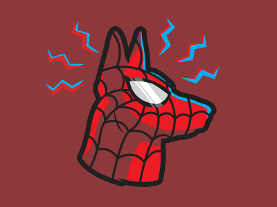 Spiderdog sense dog german shepherd intothespiderverse marvel spiderman spidey superhero vector