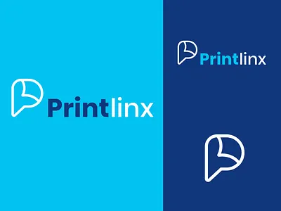 Printlinx Logo icon logo logo design logomark p print printing prints typography