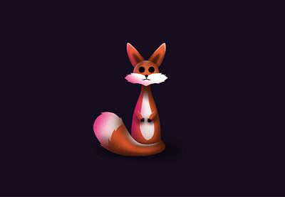 Fox friendly animal app dark dribbble fluorescent fox friend hello illustration interface interfaz ipadpro landing procreate app sketch sweet ui ux web zorro