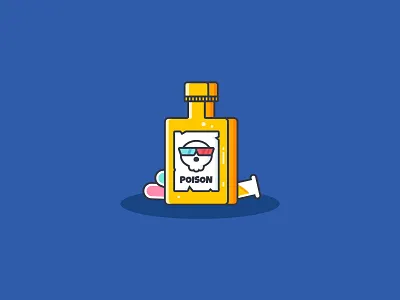 Pick Your Poison bottle icon flat illustration illustration poison bottle poison icon skeleton icon
