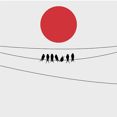 Flat Japan design flat illustration. minimal vector