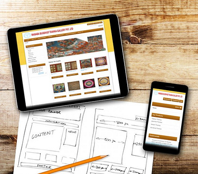 Mababa Buddhist Thanka Gallery Co.Pvt.Ltd. design indesignmedia ui ux web development webdesign