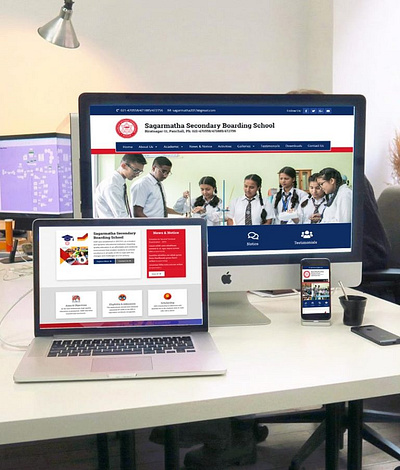 Sagarmatha Secondary Boarding School design indesignmedia ui ux web development webdesign