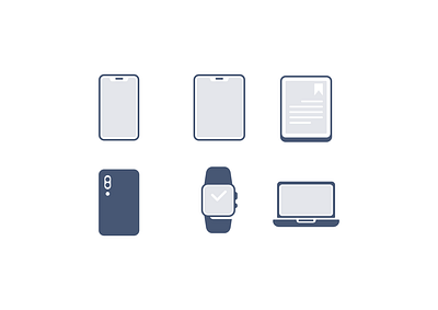 Device & Gadget Icons device ebook gadget icon icon set iconography illustration laptop minimal phone smartphone smartwatch ui vector