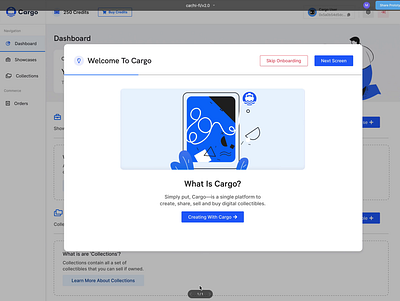 CARGO -- Onboarding Screens animation after effects blockchain cargo digital collectibles gif illustration nft ui
