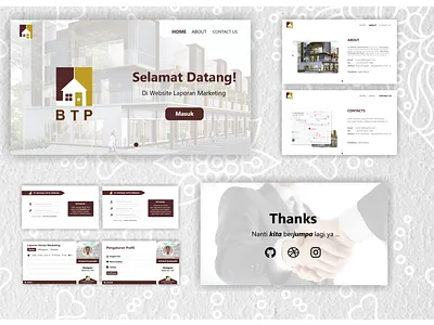 Report Marketing Website concept design flat ui ux website