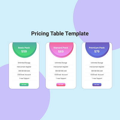 Pricing Table Template price pricing pricing page pricing plan