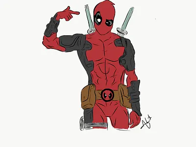 Deadpool adobe illustrator animation design illustration