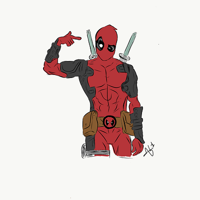 Deadpool adobe illustrator animation design illustration