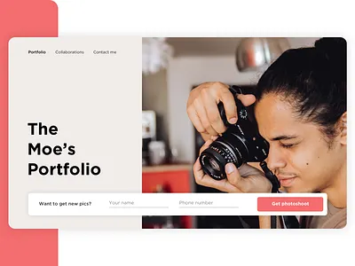 Photographer portfolio | Daily UI - Day 8 2020 2020 trend app design landing page typography ui ux uxui web website