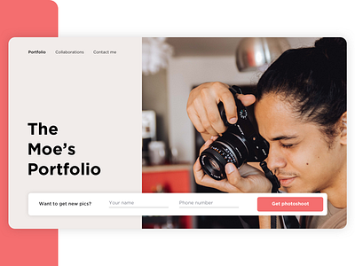 Photographer portfolio | Daily UI - Day 8 2020 2020 trend app design landing page typography ui ux uxui web website