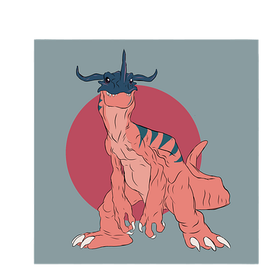 Greymon adobe illustrator illustration