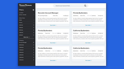 Job-seeker page redesigned clean creative dashboard job job seeker portal simple