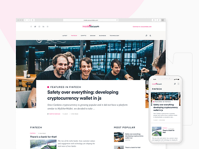 InsideVacuum - our company blog platform blog crypto design developer fintech mobile ui ux web