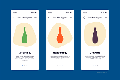 UI/UX Green Bottle Happiness design ui ux