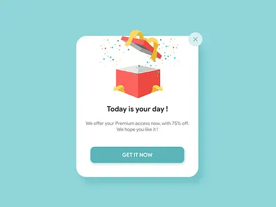 Daily UI #36 - Special Offer branding dailyui dailyui 035 dailyuichallenge design design challenge ecommerce gift green illustration offer overlay popup premium product design special offer ui uidesign