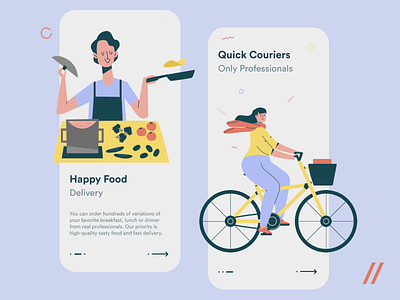 Food Delivery App Design Concept animation app cooking delivery design food illustration mobile motion mvp online purrweb react native recipe startup ui ux