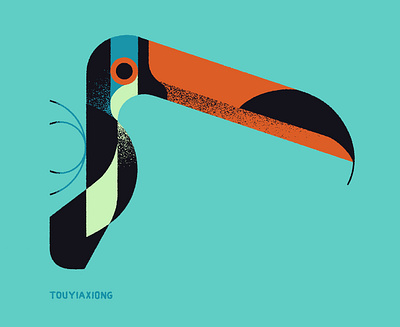 Toucan 2d art animal beak bird branding charley charlie design forest geometric graphic harper icon illustration illustrator jungle logo nature toucan