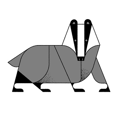 Badger 2d art america badger branding design geometric graphic gray honey icon illustration illustrator logo nature rat skunk wisconsin