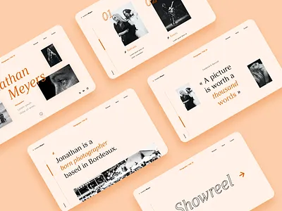 Folio Photographer adobe xd bordeaux folio france hero home page landing page orange photo photographer photography photoshop picture portfolio portrait red scroll showreel webdesign website