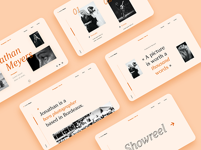 Folio Photographer adobe xd bordeaux folio france hero home page landing page orange photo photographer photography photoshop picture portfolio portrait red scroll showreel webdesign website