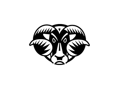 Rams Head Logo animal branding circle circular crest graphic design horns industry logo mark ram scotland scottish sports stone thickline vector