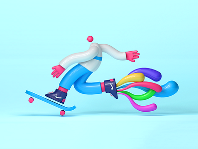 skateboard cinema 4d