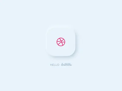 Hello Dribbble ... debutshot design minimalism skeumorphic ui vector