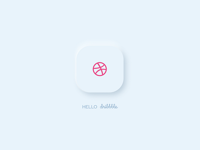 Hello Dribbble ... debutshot design minimalism skeumorphic ui vector
