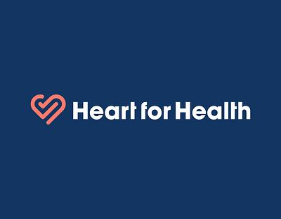 Official Heart for Health logo redesign illustrator logo vector