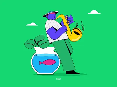 Music 2d 3d app branding character clean flat icon illustration music music app vector web