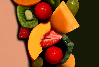 Still life art fruits illustration photoshop stilllife