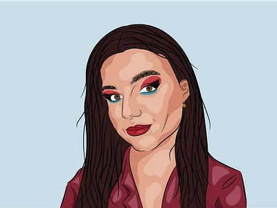 Digital Portrait adobe illustrator adobeillustrator cartoon digital painting digital portrait digitalart flatdesign illustration lineart portrait vector vectordesign