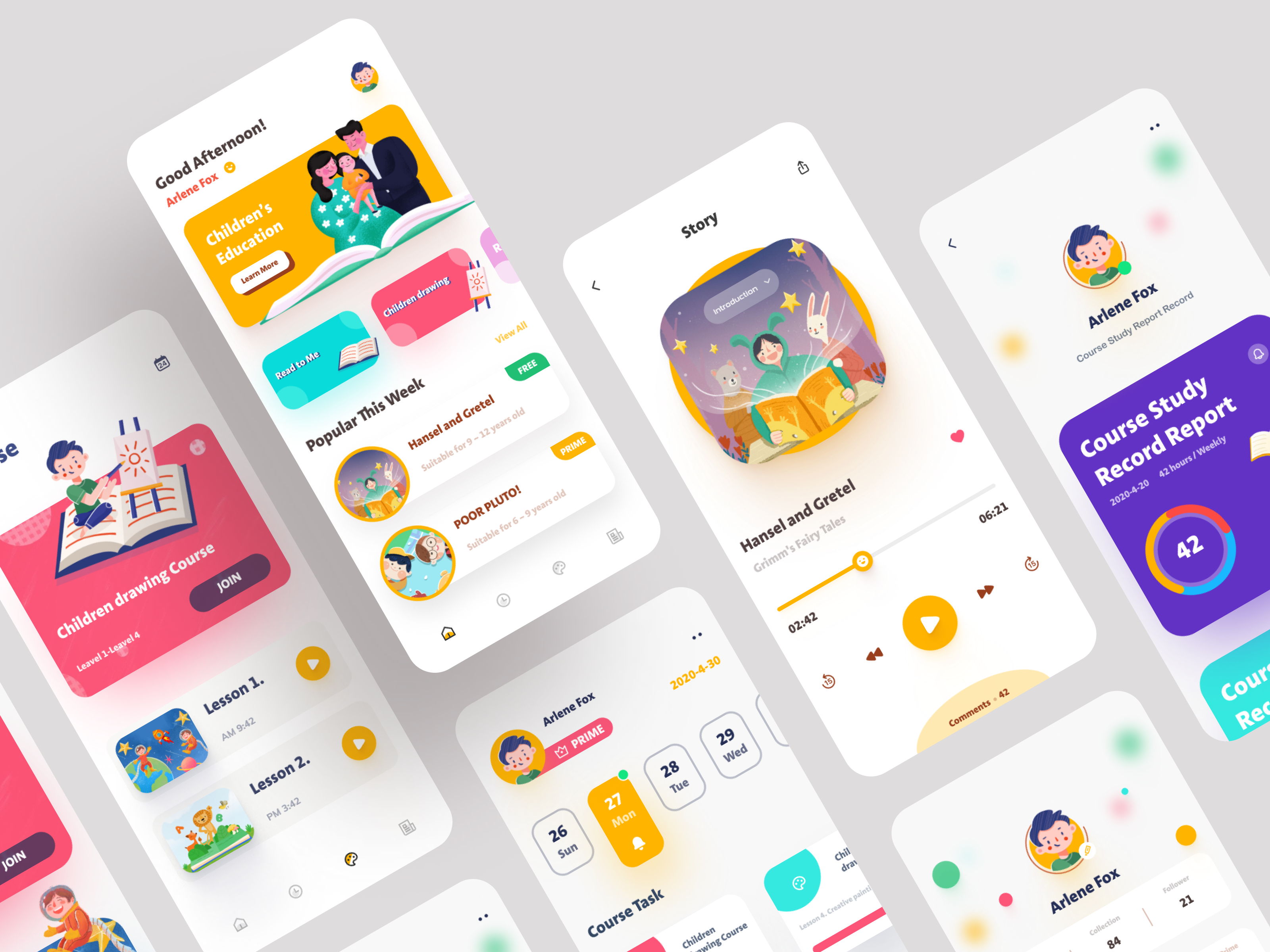 Example of Child education App Design