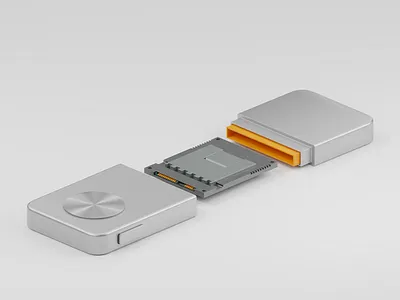 SSD Concept 3d blender blender3d concept conceptdesign exploded view illustration industrial industrialdesign isomatric lowpoly renders