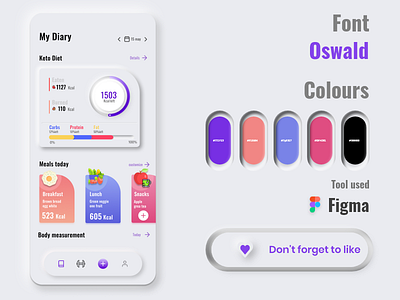 Deit and trainning app- neumorphism adobe xd app branding dailydesign deitapp design figma figmadesign fitness app mobile moblieapp neumorph neumorphic neumorphism softui ui