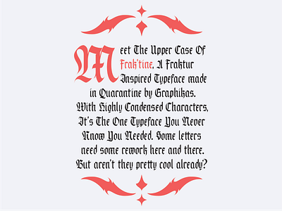 Frak'tine - Typeface WIP blackletter branding custom font custom type custom typography customlettering customtype editorial design fraktur graphicdesign print print design type typeface typefacedesign typography