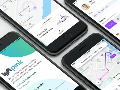 Lyft Pink Brand Touchpoints auto automotive brand brand design brand experience brand experience design branding car gradient identity lyft lyft pink product product design rideshare ui uidesign ux visual design visual identity