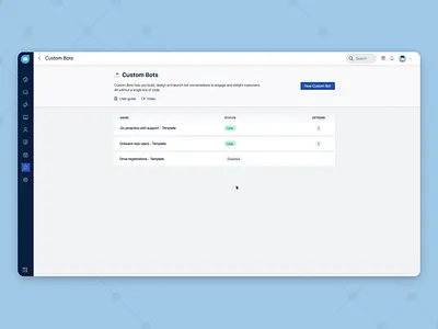 Simple Conversational Bot Builder bot conversation conversational ui customers engaging flows framework freddy freshworks interaction product ui uiux