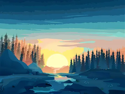 landscapes art design enviroment flat illustration illustration art landscape minimal vector