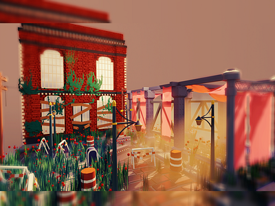 Abandoned Place Lux Art art artwork blender colors forest game art game design gamedeveloper gamedevelopment lowpoly