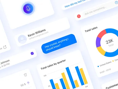 crystal - Design system analytics cards components design system libraries sketch symbols ui ui design virtual advisor voice interface vui